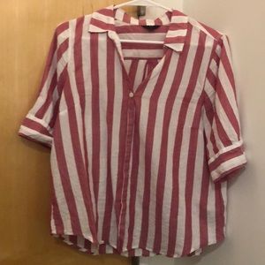 J crew striped button down shirt